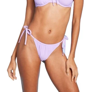 Wild Fable Womens S (4-6) Lilac Low-Rise Side-Tie High Leg Cheeky Bikini Bottom - Picture 1 of 5