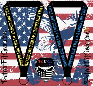 Lanyard,{{SET OF TWO}},I Will Not Comply,I Will Not Disarm,Molon Labe,Gun Rights - Picture 1 of 2
