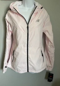 NWT! New Balance Windbreaker Jacket Women Large Pink High Visibility Lightweight - Picture 1 of 15