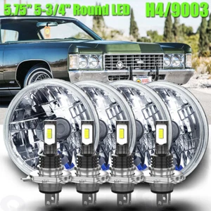 4PCS DOT 5.75 5-3/4" Round Halo LED Headlights For Chevy Bel Air camaro Caprice - Picture 1 of 12