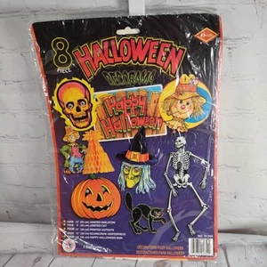 Nuevo de Lote Antiguo Beistle Halloween Decorama Decoraciones 8 Piezas Papel Troquelado NUEVO SELLADO - Imagen 1 de 11