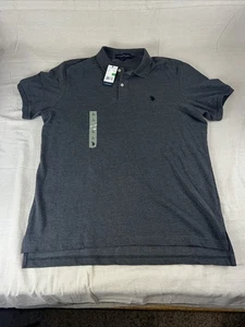 US Polo Assn Mens Polo Shirt Size L Gray Logo Embroidered Logo Short Sleeve NWT - Picture 1 of 16