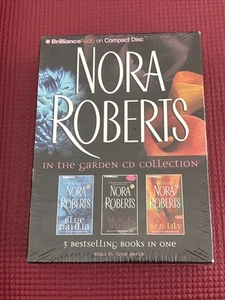 Nora Roberts In the Garden CD Collection: Blue Dahlia, Black Rose, Red Lily NEW - Picture 1 of 5