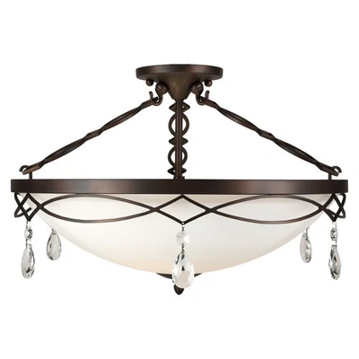 Forte Lighting 2498-04-32 Signature Semi-Flush Mount Antique Bronze - Image 1 of 3