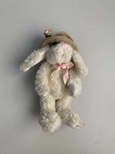 Boyd’s Bear White Bunny Plush With Brown Hat Small Plush Soft Toy - Picture 1 of 9