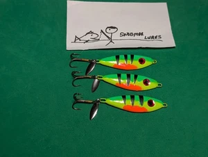 3 - 1 oz SHAD esca pesca colata jigging lastra cucchiai di piombo persico tigre - Foto 1 di 6