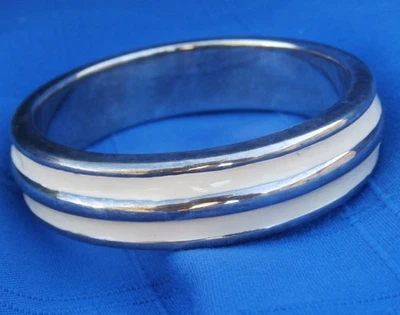 Pulsera SIMON SEBBAG DESIGN SSD 925 Plata de Ley Esmalte Crema 44,7 Gramos Foto 1 de 4