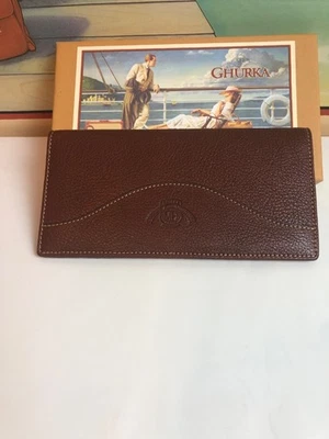 Cubierta de chequera vintage Ghurka Marley Hodgson colección original logotipo MH Foto 1 de 4