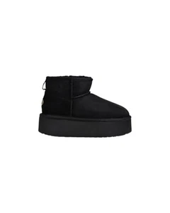 Emu Australia Platform Mini Sheepskin Boots Women Black - Picture 1 of 3