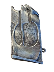 GRAN caja de mezuzá de plata diseñada como un pergamino - Imagen 1 de 5