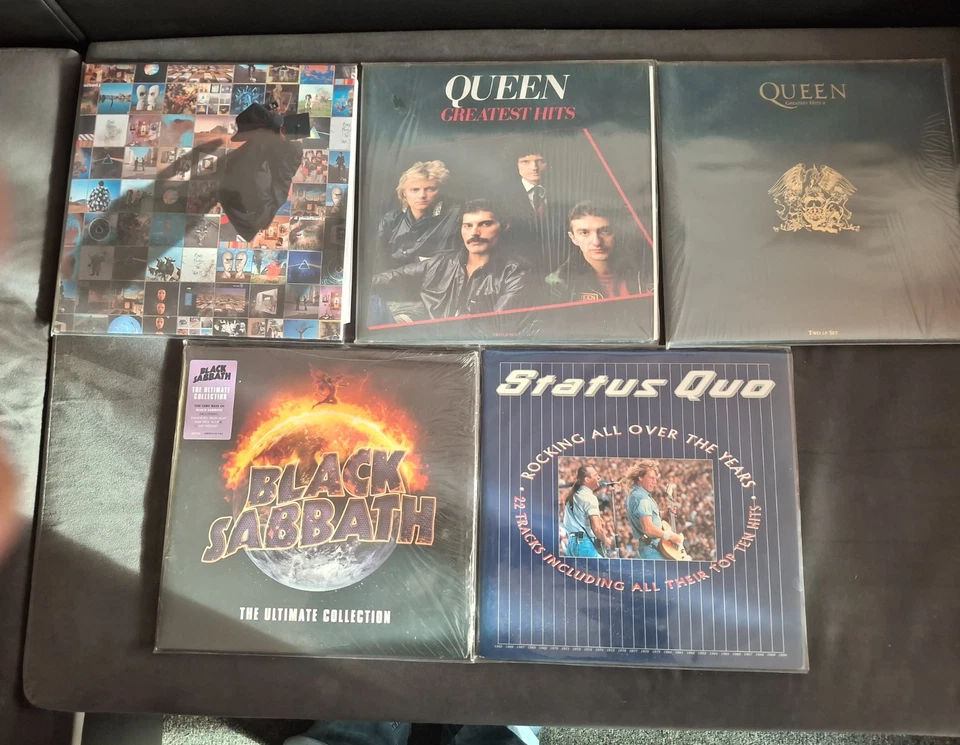 5 Double LPs Rock - Pink Floyd Queen Black Sabbath Status Quo - Image 1 of 1