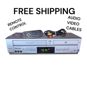 Panasonic DVD/VCR Combo Blue Line REMOTO PV-D4744S VHS 4 teste lettore Hi-Fi video - Foto 1 di 9