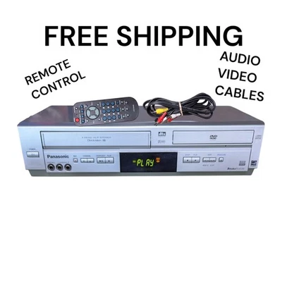 Panasonic DVD/VCR Combo Línea Azul REMOTO PV-D4744S VHS Reproductor Hi-Fi de 4 Cabezales Video Foto 1 de 4