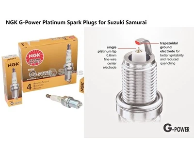4 bujías de bujía NGK serie G-Power BKR5ES-para Suzuki Samurai SJ410/Sj413 Foto 1 de 4