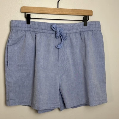 LAKE Women’s XL Chambray Cotton Sleep Pajama Shorts Blue - Image 1 of 4