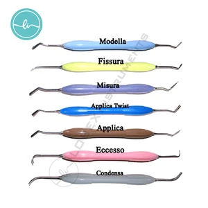 7 Pcs Dental Composite Filling Instruments Set LM Style Colorful Silicone Handle - Picture 1 of 15