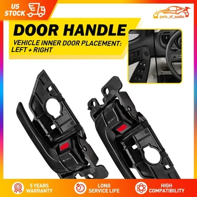 front/Rear Interior Door Handle For 2010-2013 Kia Forte Forte Koup Black lever F - Image 1 of 4