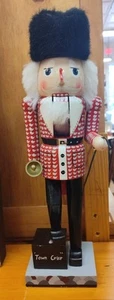 VINTAGE 15.5" Nutcracker Town Crier Bombay Wood Figurine - Picture 1 of 8