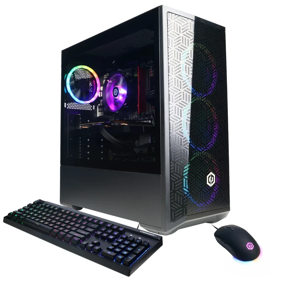 CyberPowerPC GMA6900WST GamingPC Ryzen 5 7600 3.8GHz AMD Radeon RX 7600 8GB 16GB - Image 1 of 4