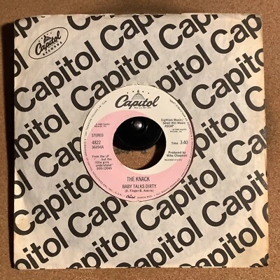 The Knack 45RPM "Baby Talks Dirty" 1980 80s Power Pop Rock 7" Vinyl NM? - Image 1 of 3