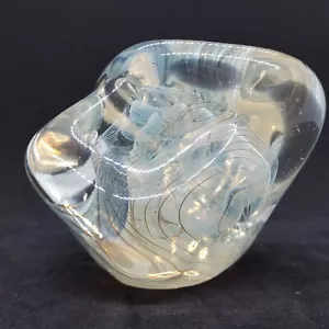 Bill Slade Paperweight Sculpture Studio Art Glass Hand Blown Freeform Ethereal - Picture 1 of 8