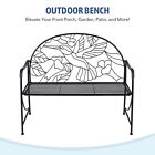 Patio Rustic Garden Bench Love Seat Metal Outdoor Furniture For Park Deck Yard