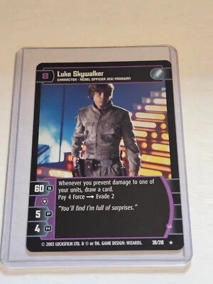 Star Wars TCG Luke Skywalker (J) 38/210 Empire Strikes Back WOTC Rare NM - Image 1 of 2