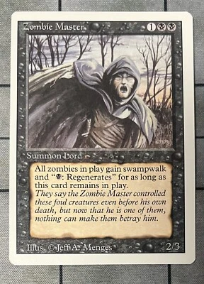 ZOMBIE MASTER 3RD Edition MTG Revised Magic the Gathering - Image 1 of 2