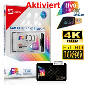 TiVusat Telesystem SmarCam 4K ULTRA HD CI+ inkl. Schwarz Smartkarte - Bild 1 von 4