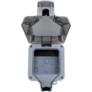 Outdoor Socket Box 1 Gang Empty Weatherproof IP66 for Switches and Sockets - Picture 1 of 12
