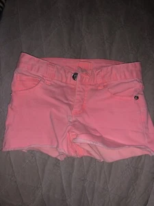 Justice Girl’s Sz 10 Cutoff Jean Shorts Neon Orange (BB) - Picture 1 of 3