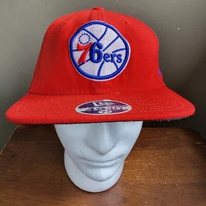 Philadelphia 76ers New Era Logo Core 49FORTY Fitted Cap White Sz 7¾ Red - Picture 1 of 12