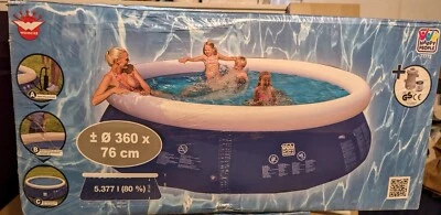 Pool- Quick Up Pool mit Pumpe, rund, 360 x 76 - Blau  - Bild 1 von 2