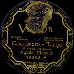 AUGUSTIN MAGALDI -TANGO ARGENTINO- Cancionero / Pajarito Schellack 78rpm S3505 - Picture 1 of 2