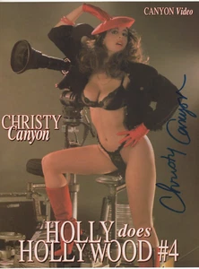 CHRISTY CANYON Rare Original hand signed 2-sided 8.5"x11" Photo! Autograph AVN 2 - Picture 1 of 2
