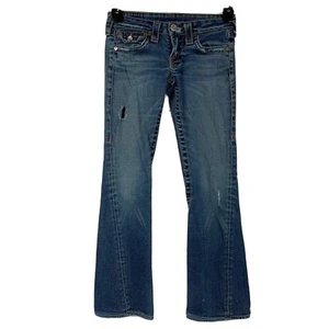TRUE RELIGION Denim Damen Joey Jeans Flap Pocket Twist Flare Gr. 25 Distressed - Bild 1 von 7