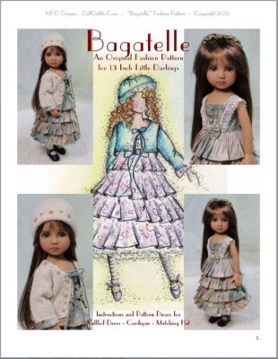 "Bagatelle" Fashion Pattern for Little Darlings - Printed and Mailed - Image 1 of 4