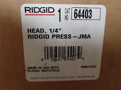 RIDGID - Head 1/4"  RIDGID Press - JMA - Part No. Cat. No. 64403 - Image 1 of 4