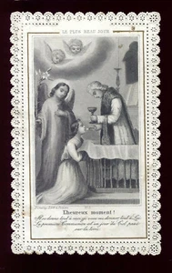 image pieuse santini holy card canivet Bonamy.Communion. Le plus beau Jour - Imagen 1 de 1