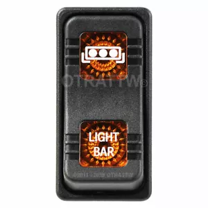 OTRATTW Carling Tech Contura X Rocker Switch, Polaris, LIGHT BAR, AMBER LENS - Bild 1 von 4