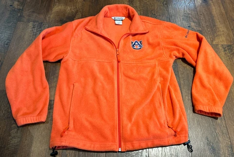 Auburn Tigers Jacket Adult M Orange Columbia Full Zip Fleece Football NCAA Mens Cover