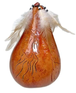 Horse Pony Carved Gourd 12” Lamp Light Lightweight Equestrian Art - Picture 1 of 9