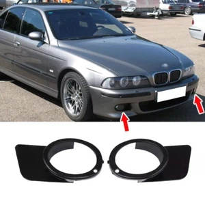 Fit for 1999-2003 BMW E39 M5 Fog Light Ring Cover Trim Frame 1SET Black - Picture 1 of 4