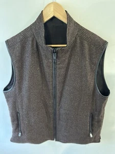 Corneliani ID Reversible Virgin Wool & Cashmere Vest - Size 54 (EU) XL - NWOT - Picture 1 of 16