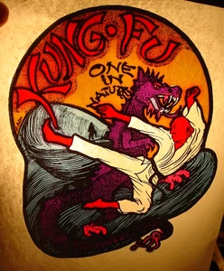 KUNG FU ONE IN NATURE VINTAGE 70er SPORT BÜGELBILD TRANSFER - SCHÖN, B-26 - Bild 1 von 2