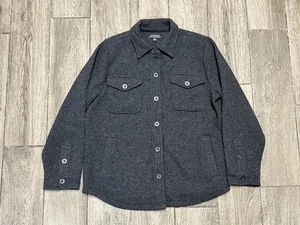 J Crew Camicia Giacca Uomo Media Misto Lana Bottoni Sopracamicia Lavoro Tasca - Foto 1 di 8