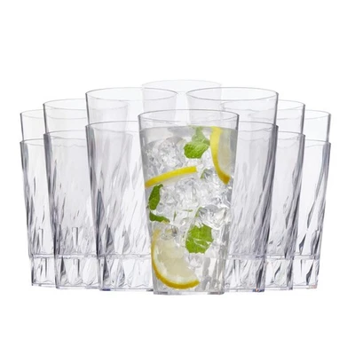 Copos de água empilháveis de plástico Palmetto acrílico 20 onças EUA transparente | - Imagem 1 de 4