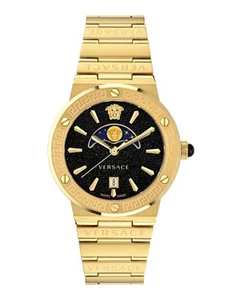 Versace Womens Greca Logo Gold 38mm Bracelet Fashion Watch - Picture 1 of 5