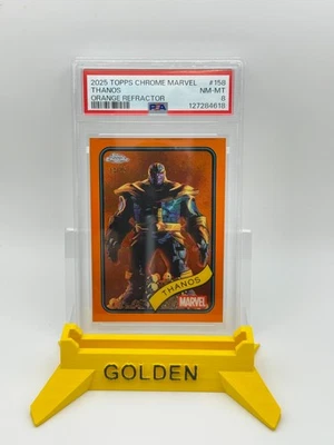 2025 Topps Marvel Chrome Thanos Orange Refractor /25 #158 SP - Image 1 of 2