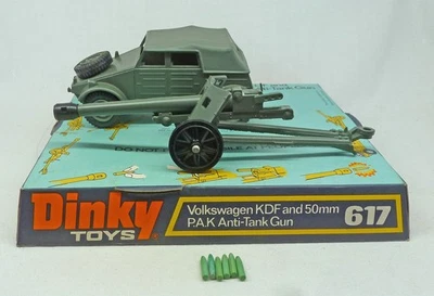 Juego de pistola antitanque Dinky Toys 617 Volkswagen KDF y 50 mm Foto 1 de 3